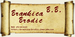 Brankica Brodić vizit kartica